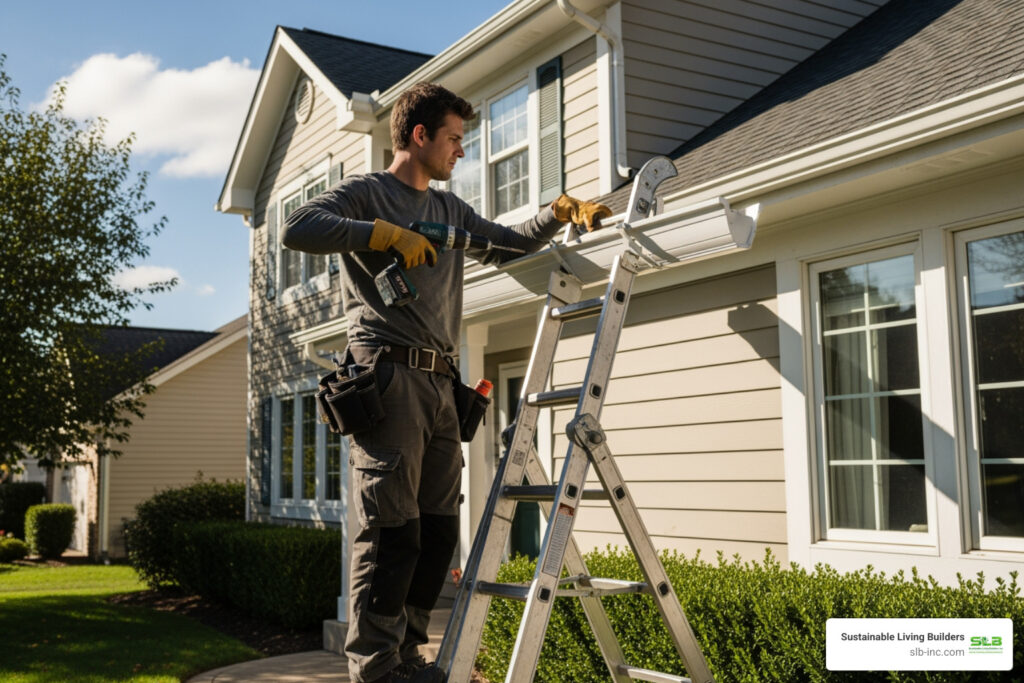 vinyl gutter installation