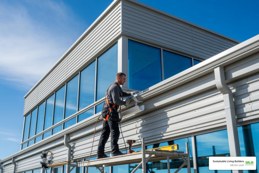 commercial gutter installation in petaluma, ca