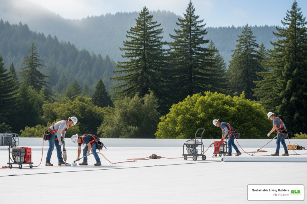 commercial roof installation in guerneville, ca
