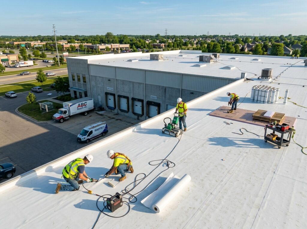 commercial roof installation in windsor, ca