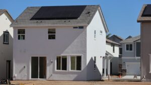 solar panels on a modern California home rooftop - solar panel options for california homeowners