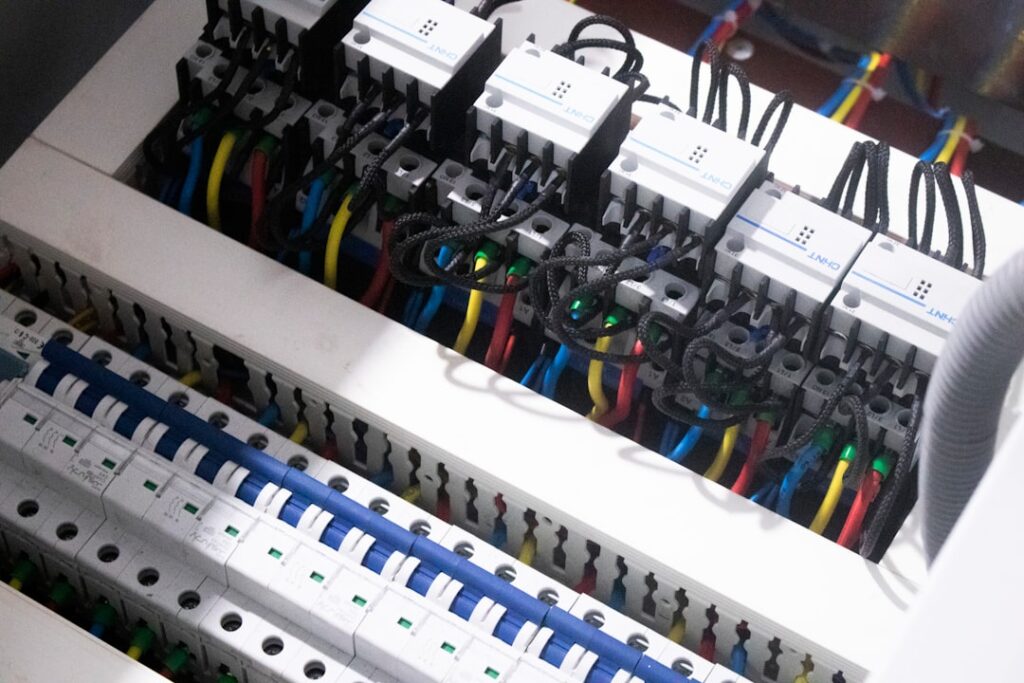 modern smart electrical panel installed in a home