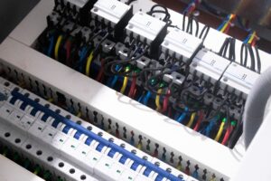 modern smart electrical panel installed in a home