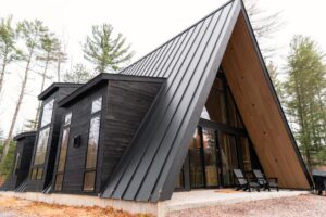 metal roof vs shingles on modern residential home
