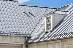 metal roof vs asphalt shingles on a modern residential home